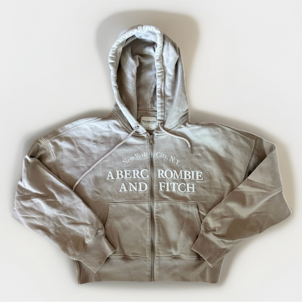 Abercrombie & Fitch Men's S Beige Hoodie Soft A&F Collection